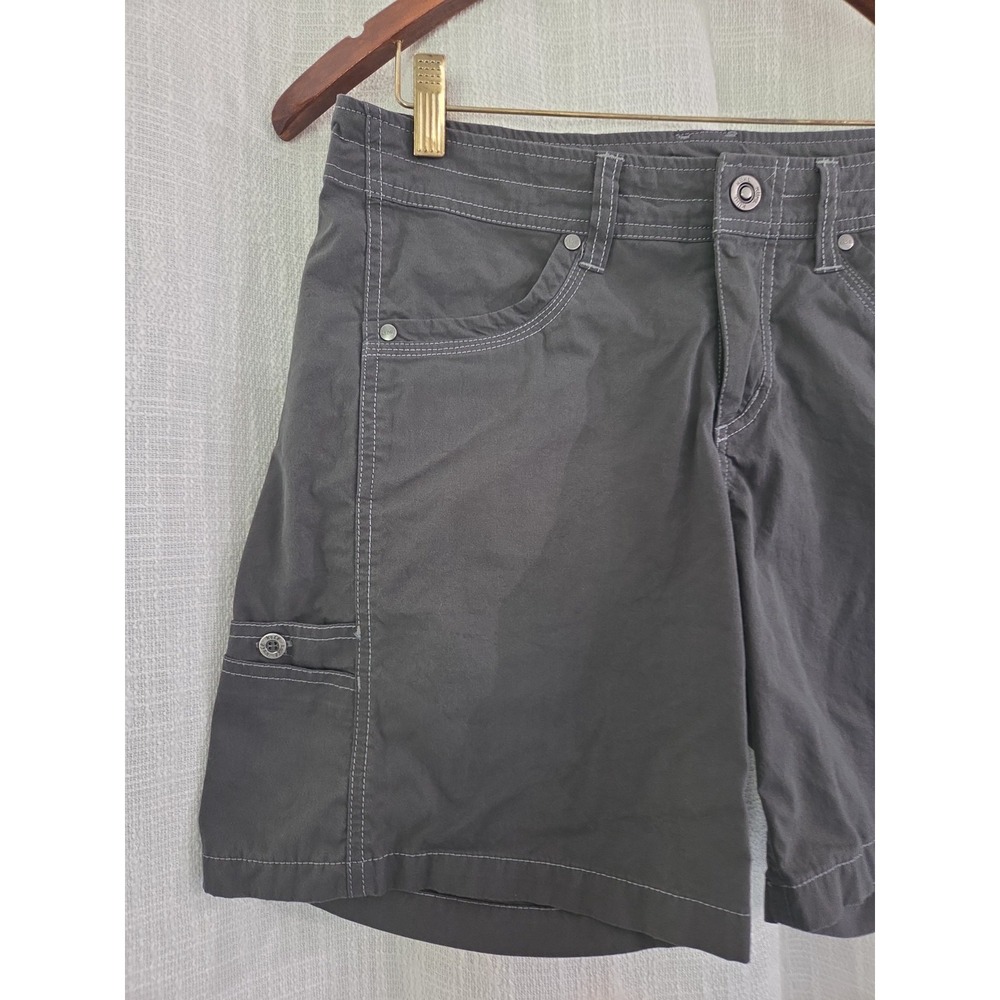 Kuhl Free Range Cargo Camping Fishing Hiking Fishing Shorts Gray Women Size 8 - Picture 2 of 7